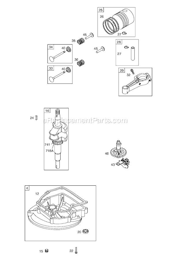 Page B Diagram and Parts List for 9H900SERIES  Briggs and Stratton Engine